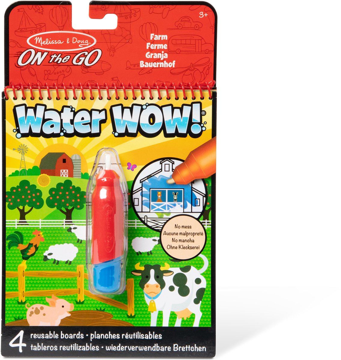 Melissa & Doug - Water WOW! Waterkleurboek - Op de boerderij - Herbruikbaar
