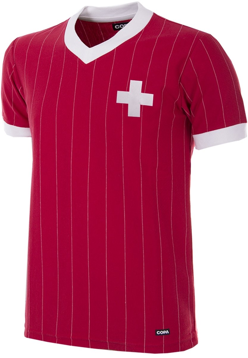 COPA Football - Zwitserland 1982 - Retro Voetbalshirt - Heren - S - Rood