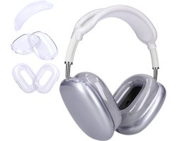 kwmobile 3-in-1 Hoofdtelefoonhoes voor Apple AirPods Max Hoesje - 360° TPU-hoes voor hoofdtelefoon - transparant / lavendel