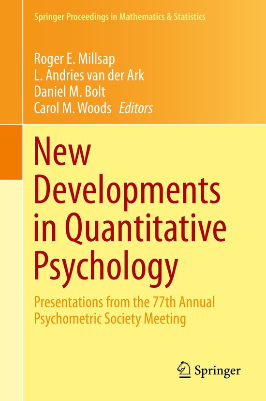New Developments in Quantitative Psychology - cover