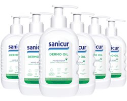Sanicur - Handzeep Dermo Oil - 6 x 300 ml - Voordeelverpakking