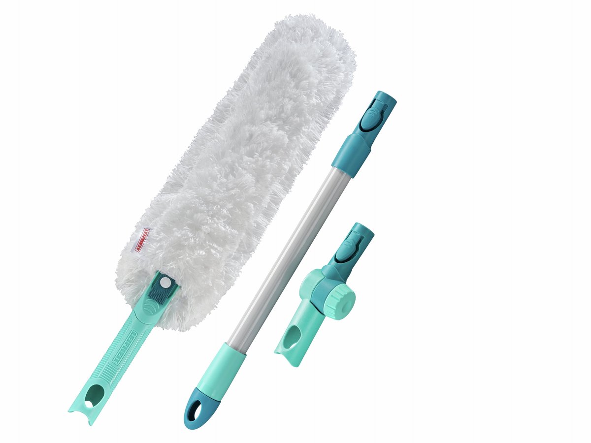 Leifheit Superduster plumeau XL, incl. steel met knik - wasbaar - flexibel - click system