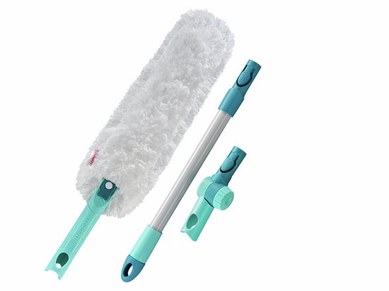 Leifheit Superduster plumeau XL, incl. steel met knik - wasbaar - flexibel - click system