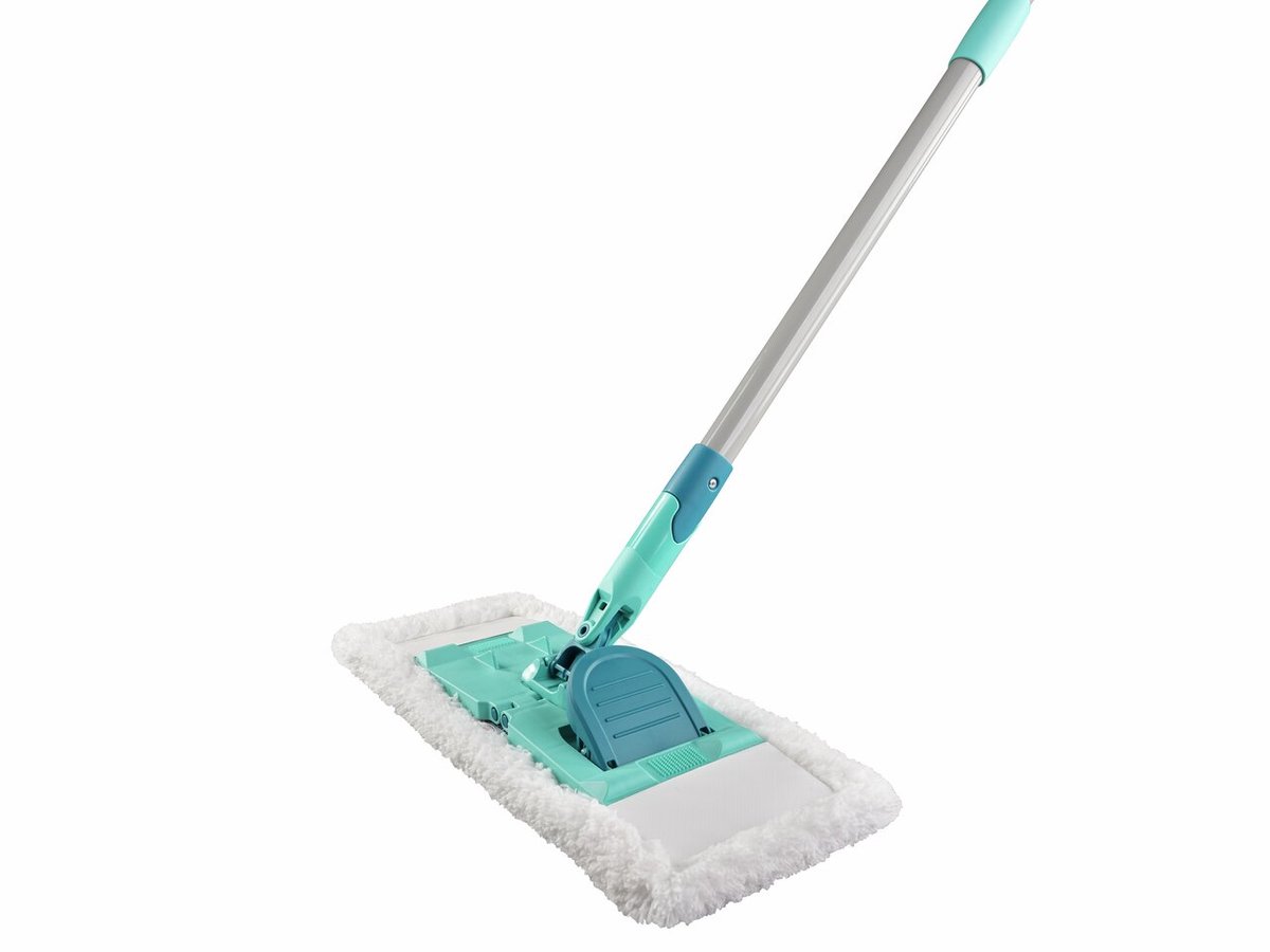Goedkoopste Leifheit super duster vloerreiniger - 33 cm - starterset vloerwisser met stofdoek - 100x wasbaar