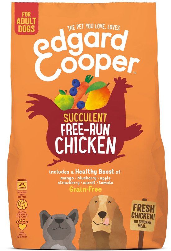Edgard & Cooper Free-Run Chicken Adult Kip&Mango&Bessen - Hondenvoer - 700 g