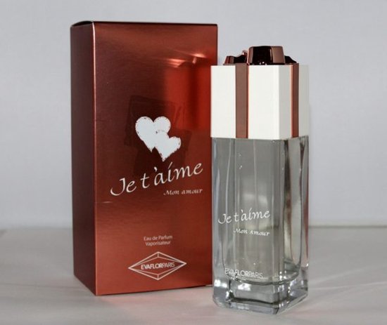 Luxe Franse Eau de Parfum - Je t 'Aime Mon Amour - is een heerlijke zachte echte Franse geur - met Jasmijn, - Lelietje van Dalen en Kaneel - met gratis Handtasverstuiver