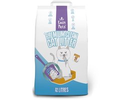 Easypets Fijn Wit 5in1 Kattenbakvulling - 12L - Klontvormend kattengrit - Zonder geur - 100% stofvrij - Premium