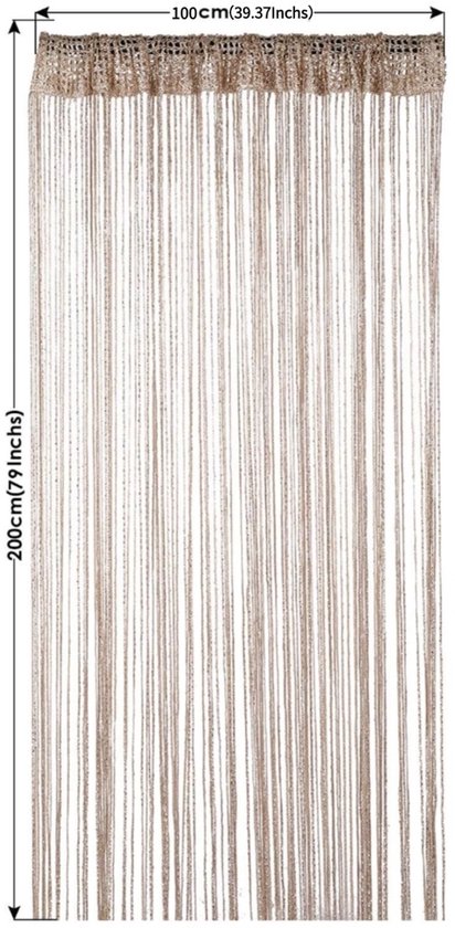 Vliegengordijn PVC spaghetti wit 100x230cm