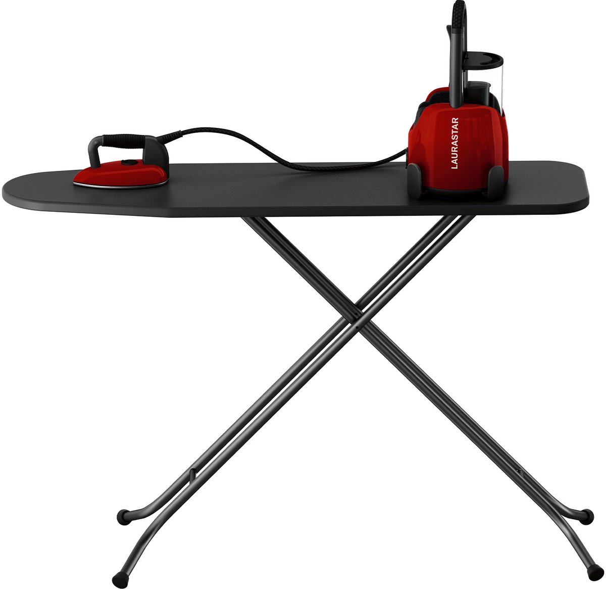 Laurastar Lift Original Red, Stoomstrijkijzer, 3-in-1 Strijkstation, dat je kleding ontvouwt, Strijkt en reinigt, Hygiënische DMS-stoom — afbeelding 3