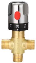 Robinet thermostatique de mélange, robinet de douche en laiton, robinet de régulation de température d'eau chaude et froide Adapté pour les lavabos de salle de bain