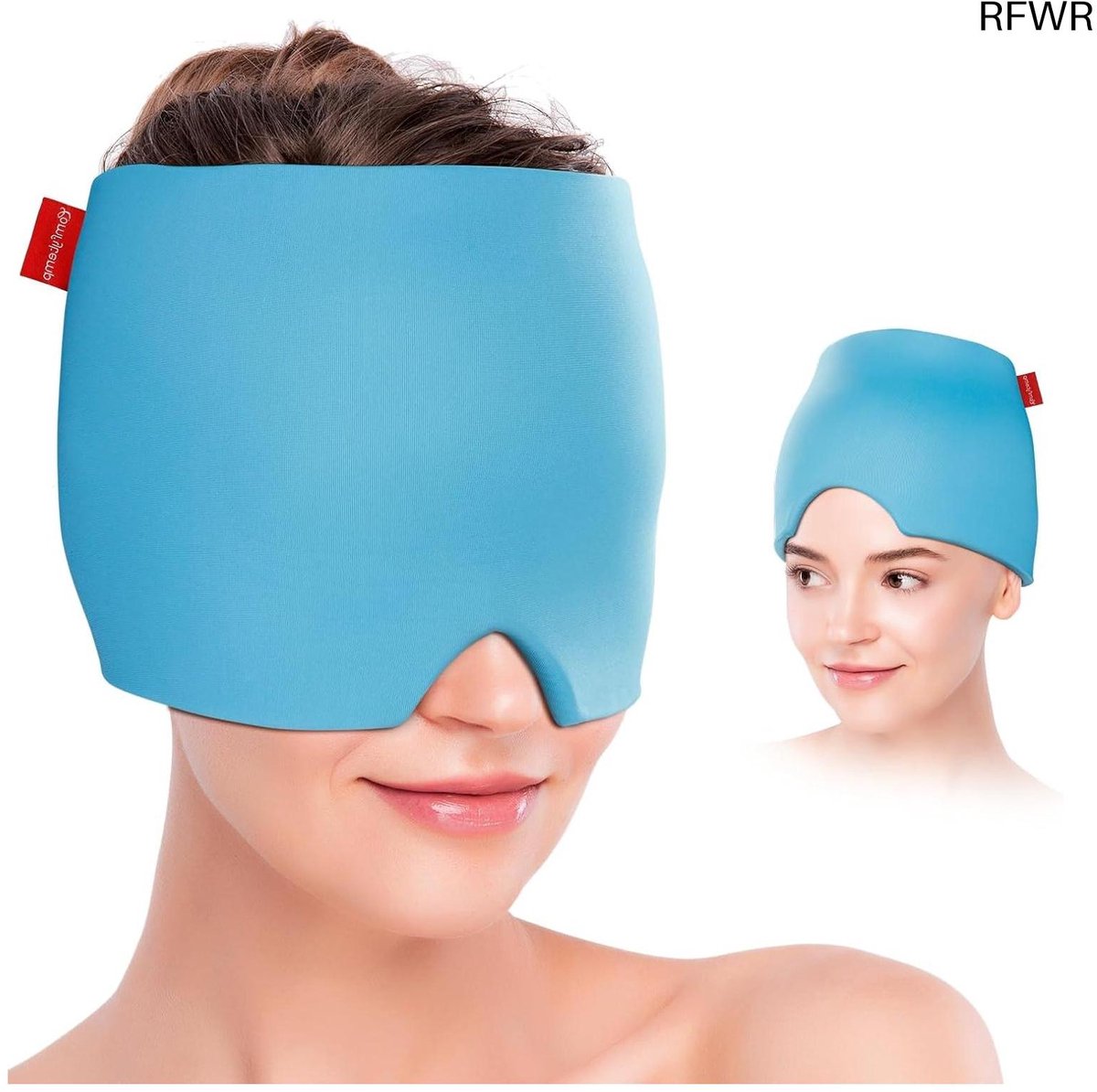 RFWR® Herbruikbaar Migraine- en Hoofdpijnmasker voor Koude en Warme Compressie