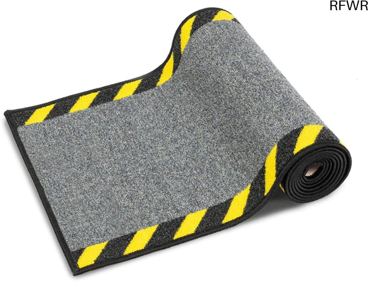 RFWR® Kabelmanagement en veiligheidsmat voor kantoor en magazijn met antislip rug en wasbaar ontwerp