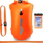 Zwemboei voor Veilig Openwater en Triatlon Zwemmen - Zwem Boei - Reddingsboeien - incl. drybag /Saferswimmer/Safe swimmer/ 20 Liter + Waterdichte smartphone hoes & Badmuts