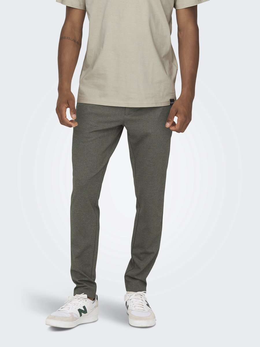 Only & Sons Mark Tap Herringbone Broek Mannen - Maat W32 X L32