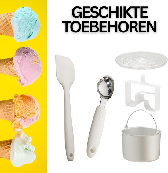 RFWR® 3-in-1 IJs- en Yoghurtmachine met Koelhoudfunctie - Zelf IJs Maken tot 1,5 L van RFWR — afbeelding 4