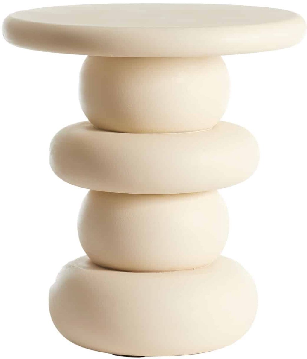 Side table Azalas - Wit - Ø40cm - Modern