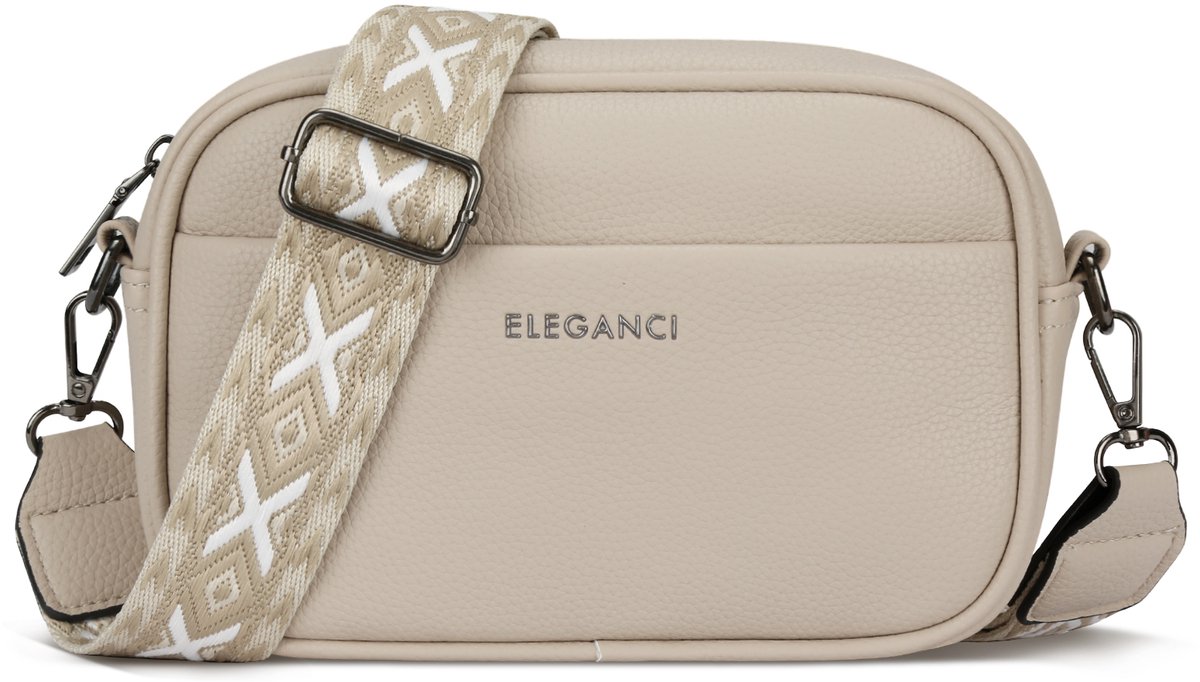 Eleganci® - Bumbag Dames – Telefoontasje - Heuptas Dames Crossbody - Festival Tas met Verstelbare Tassenriem – Beige