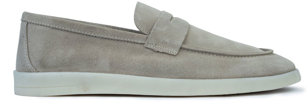 Omnio milan loafers heren stone suède