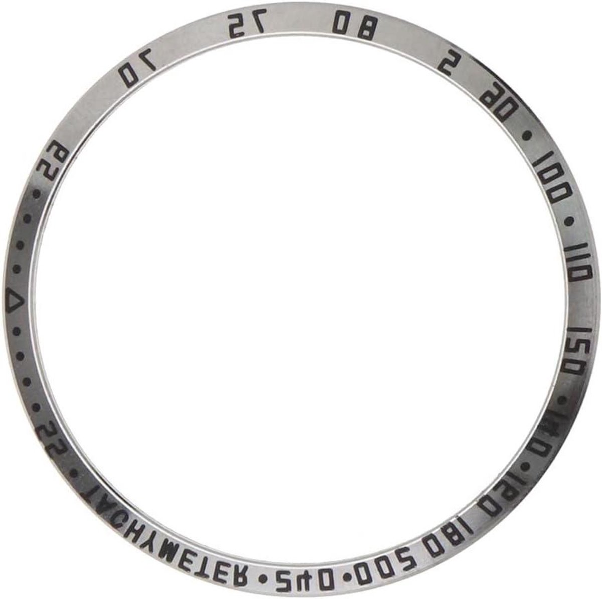 Allecto Plus - Horloge Bezel Ring Compatibel met Galaxy Watch 46 MM Gear S3 - Krasbestendige Beschermingscase - Zilver-Zwart