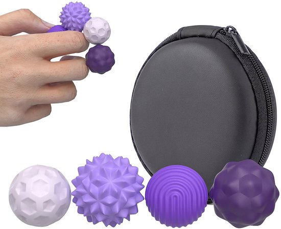 Magnetische Focusballen - 4 stuks Paars - Fidget Toys - Magnetische balletjes - Stil in Gebruik - Stressbal - Sensomotorisch - Ideaal voor in de klas