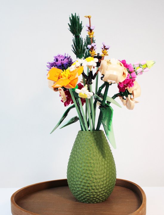 Foto: Vaas florium perfect voor o a lego bloemen boeket botanical decoratief groen