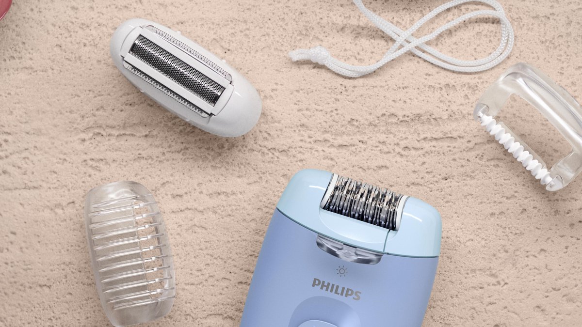 Philips Series 4000 Epilator en scheerapparaat - langdurig haarvrij - Blauw - Met snoer en LED lamp - BRE247/00 — afbeelding 7
