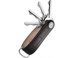 Northwall Sleutelhanger / Sleutel Organizer (Gegraveerd) - 100% Echt Leer - Key 0rganizer Keychain - 2 tot 7 Sleutels (zwart of bruin)