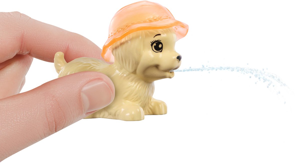 Barbie Zwemfeestje voor Puppy's – Speelset met Glijbaan & Hartvormig Zwembad — afbeelding 6