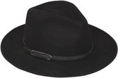 Allecto Plus - Chapeau Fedora à large bord en Zwart Classique - Boucle de Riem - Derby Panama en Feutre Trilby - Chapeau pour femme et homme, accessoire élégant et intemporel Zwart