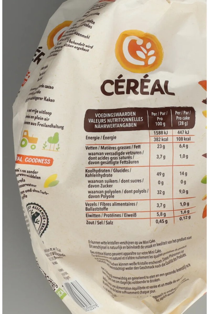 Céréal Mini Cakes Stukjes Chocolade - 6 x 196 gr - Voordeelverpakking