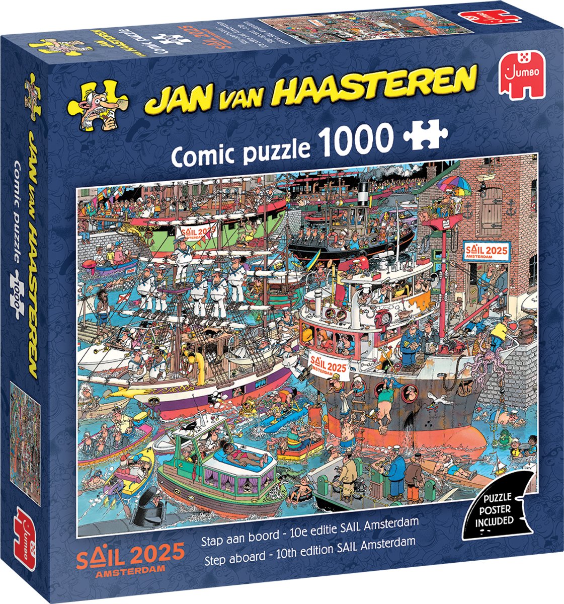 Jan van Haasteren - Stap aan boord - 10e editie SAIL Amsterdam - 1000 stukjes puzzel - Legpuzzel volwassenen - Sail 2025