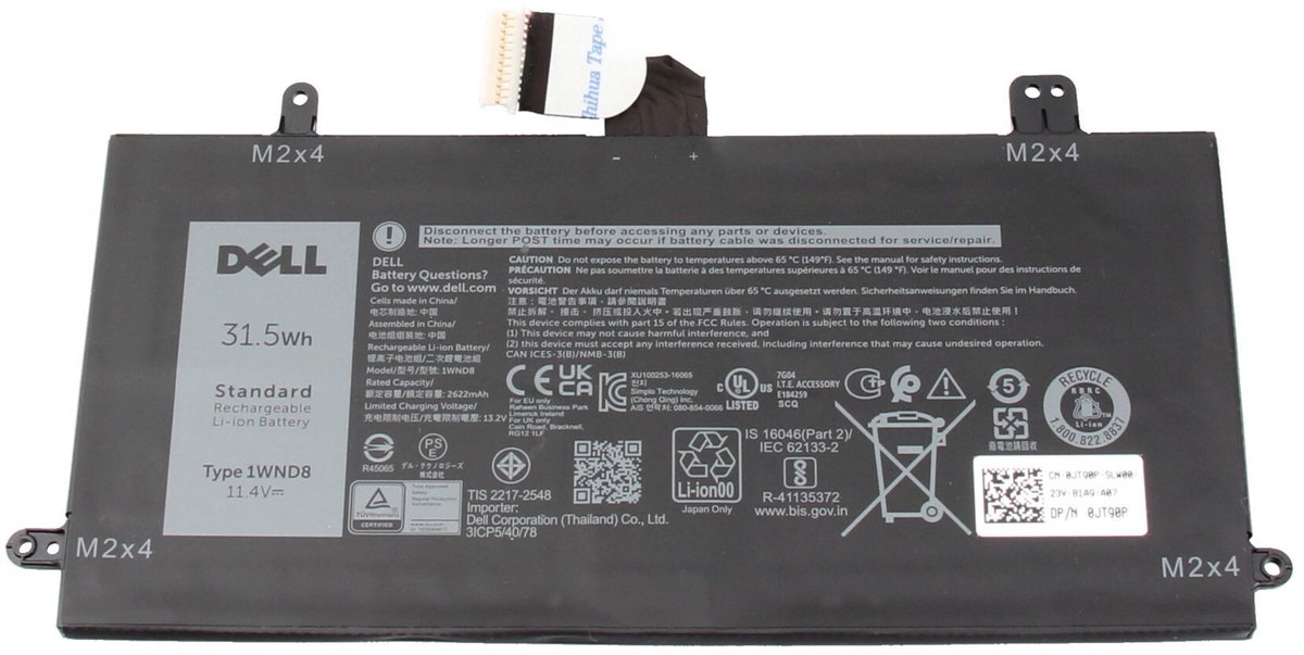 Dell 451-BBZE Batterij - 31,5Wh