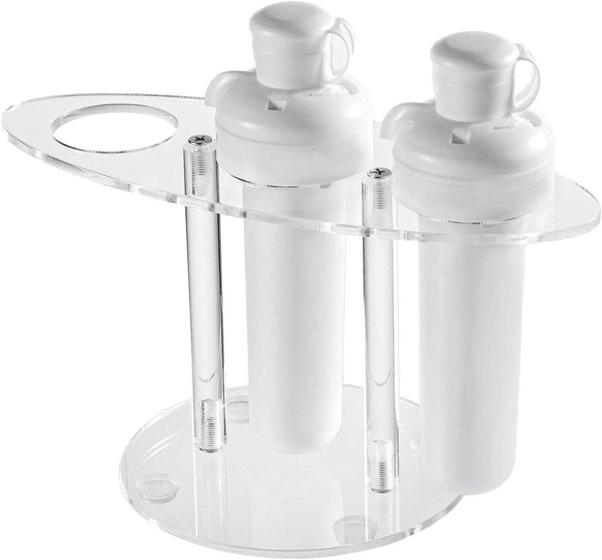 Titel: Holder voor Waterfles Patronen - Standaard voor Smaakpatronen - Inclusief 3 Smaakpatronen - Opbergrek Organisator - Ovaal Steunplank Accessoires voor het Opslaan van Smaakpatronen