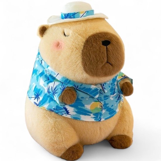 Klikkopers® - Capybara Knuffel - 26 CM - Capibara Knuffel - Kawaii Knuffel - Kawaii Kussen - Zomer