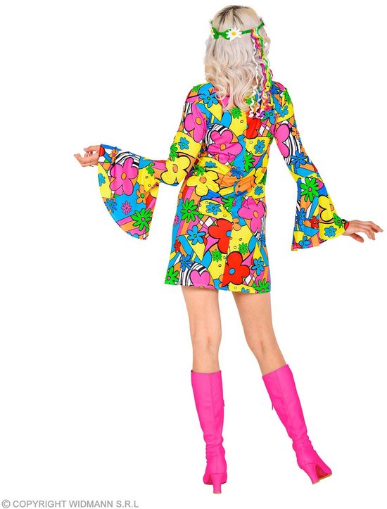Costume de hippie | Flora Bora Hippie des années 70 | Femme | Grand | Costume de carnaval | Déguisements