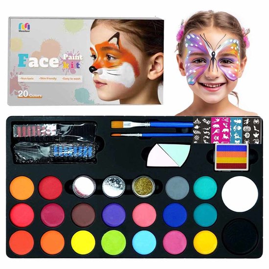 Bộ sơn vẽ mặt và body phát sáng UV neon 15 màu, dùng cho Halloween, trang điểm