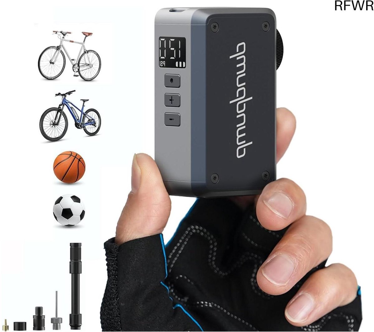 RFWR® Draagbare Elektrische Fietspomp voor Snelle en Efficiënte Banden Opblazen