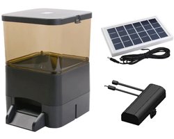 Aquaforte voerautomaat Fish Feeder 8 liter + ACCU & ZONNEPANEEL