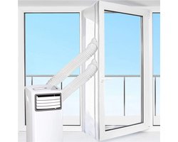 Raamafdichtingskit mobiele airco - 300Cm - Verkoeling - airco raamafdichtingskit voor mobiele airco - mobiele airco - airco - climatiseur mobile - airco mobiel - Klittenband bevestiging - raamafdichting airco - Raam en Deur - Eenvoudig te monteren