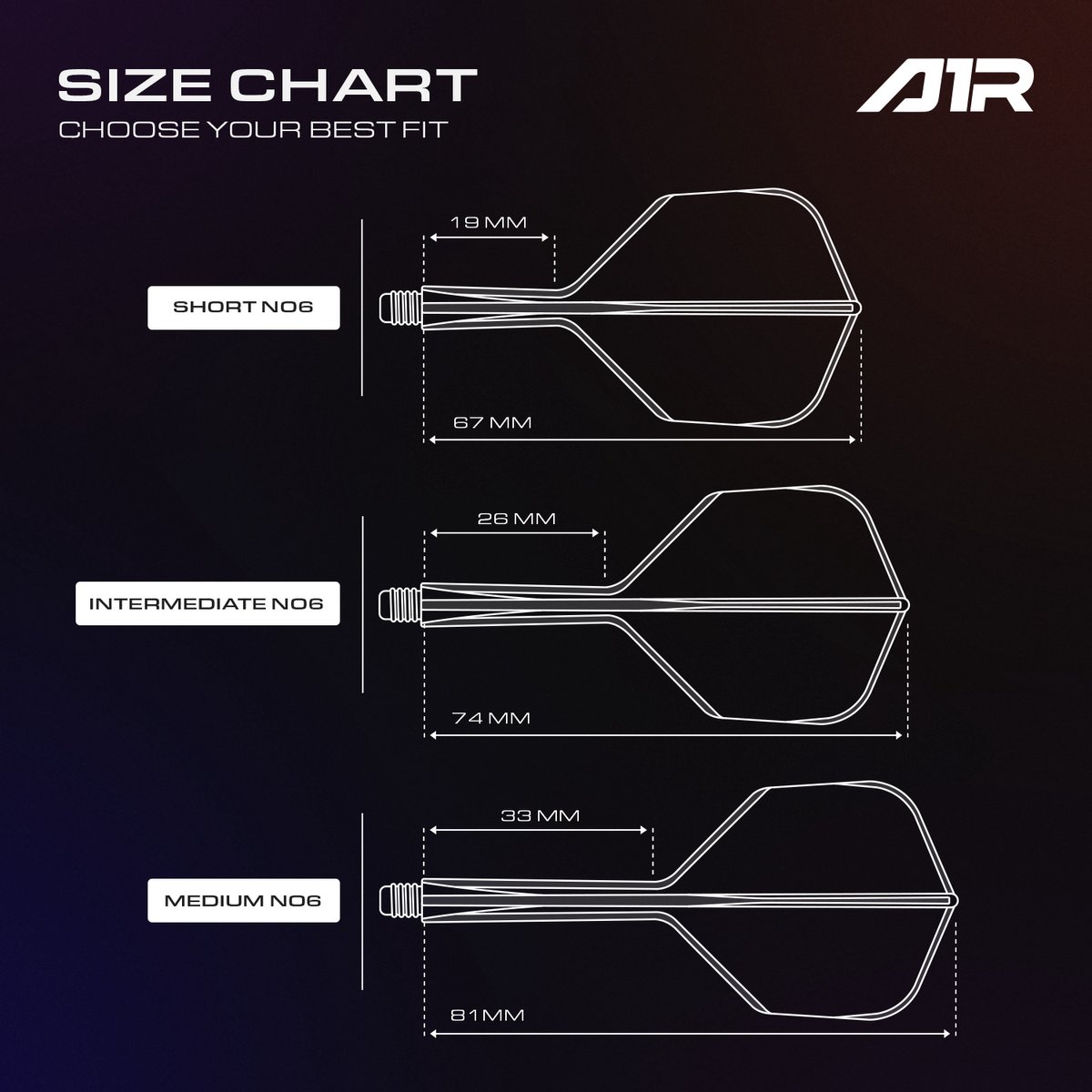 GOAT Air White NO6 - Dart Flights Medium