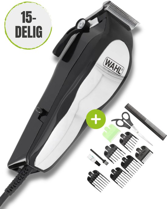Tondeuse Wahl - Met 15 Accessoires - 40% Sneller Scheren door Zelfslijpende Messen - Haartrimmer Mannen - Tondeuse Mannen Hoofdhaar - Trimmer Mannen - Trimmer Baard - Trimmer - Tondeuse Hoofdhaar - Tondeuze - Professional