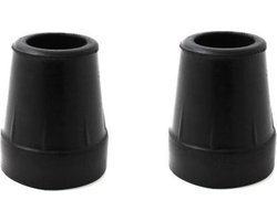 Krukdoppen 22 mm Anti-Slip Set van 2 - Zwart