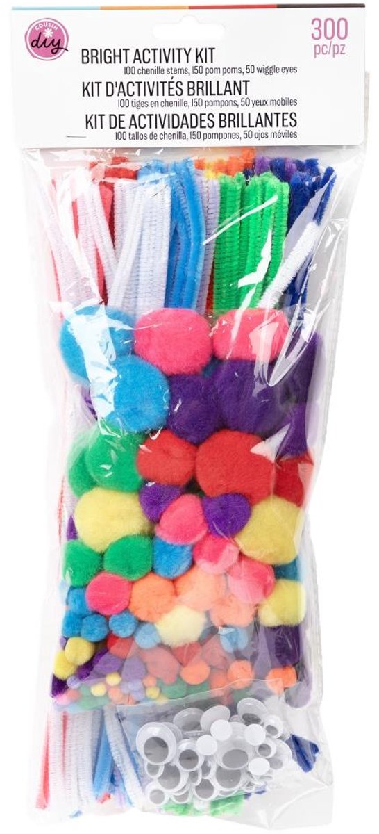 Cousin - DIY Jumbo Chenille Pijpenragertjes Knutsel Pakket - 300 st. - 40004455