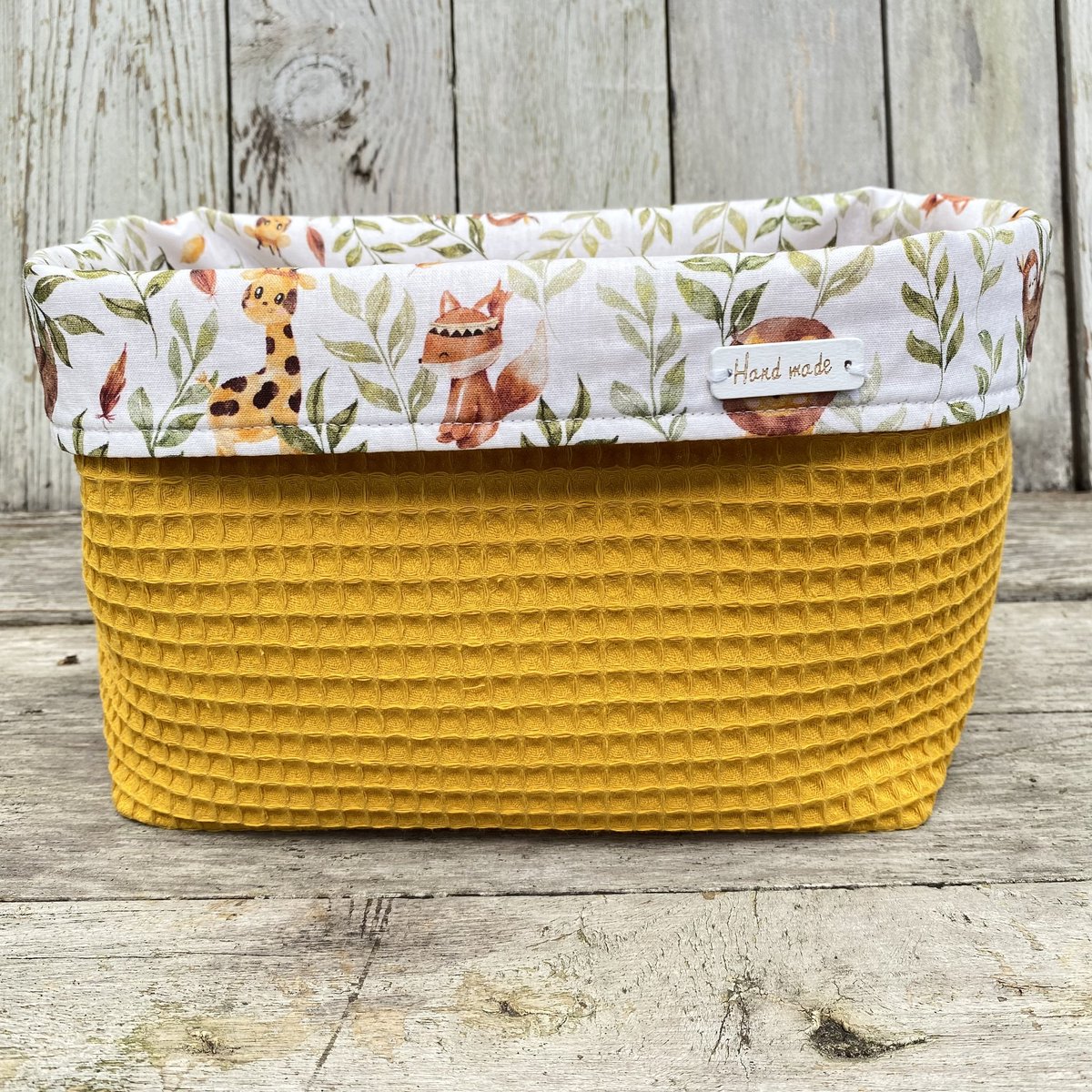 Commodemandje - Safari dieren - Terracotta - Wafelkatoen
