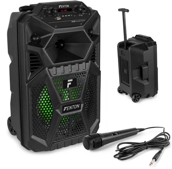 Karaoke set - Fenton FPC8T - Karaoke speaker op accu - 100 Watt - Karaoke set met microfoon — afbeelding 3