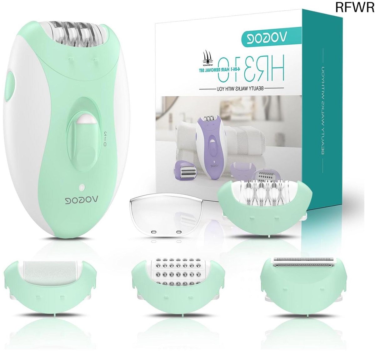 RFWR® 4-in-1 Draadloze Epilator voor Vrouwen - Pijnloze Ontharing met 21 Pincetten en 2 Snelheden