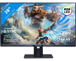 RAIDER 144Hz 4K ULTRA GAMING - 28 inch - 144Hz - 0.5 ms - 3840x2160 - 120Hz en 4K op PS5 Xbox series X/S - Zwart