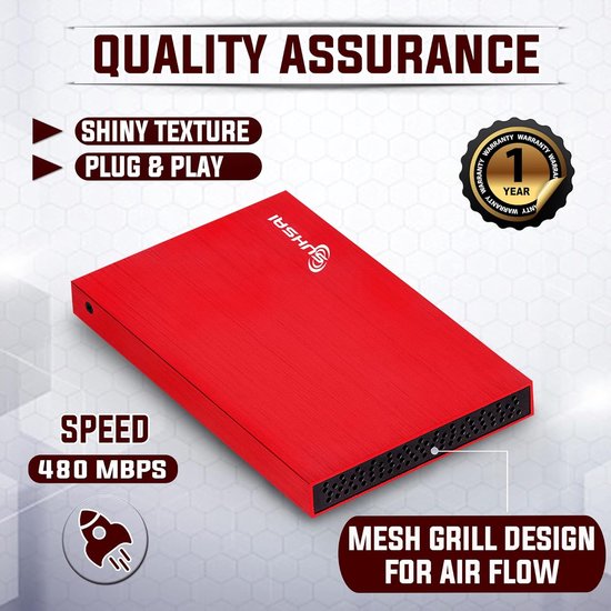 RFWR® Draagbare externe harde schijf 1TB - USB 2.0 - 2,5 inch HDD voor pc, laptop, Mac en Chromebook van Merkloos — afbeelding 4