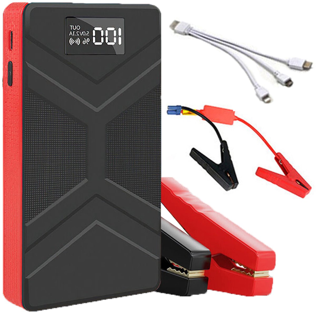 Auto Jump Starter - Powerbank 6000mAh - Auto Startfunctie - LED Zaklamp - Digitale Display - Voor Auto en Camping