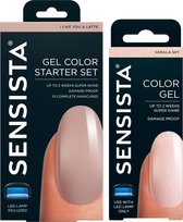 Sensista Cadeauset - I Like You A Latte - Vanilla Sky - Gellak Starterspakket - Gel nagellak - Nude - Transparant/Glitter - 7.5ML